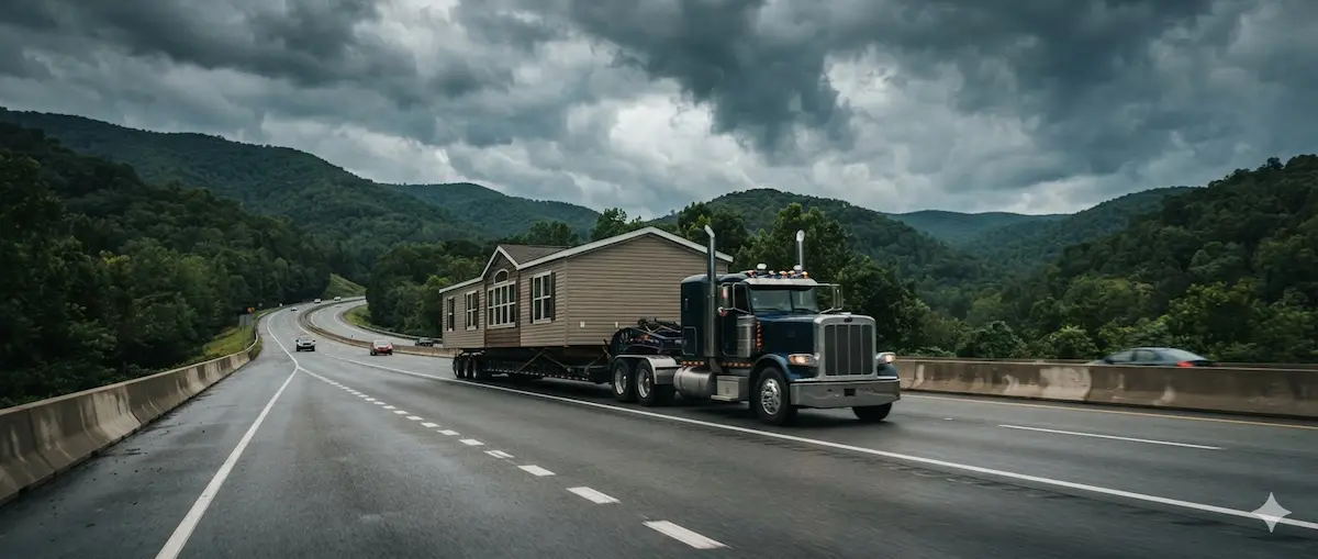 Mobile home movers Texas — professional manufactured home transport operation with oversize load permits and pilot car escort